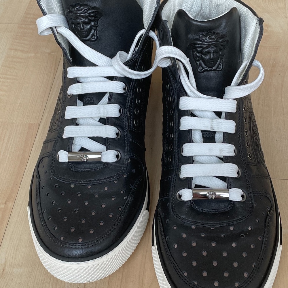 Sneakers Versace Black Leather